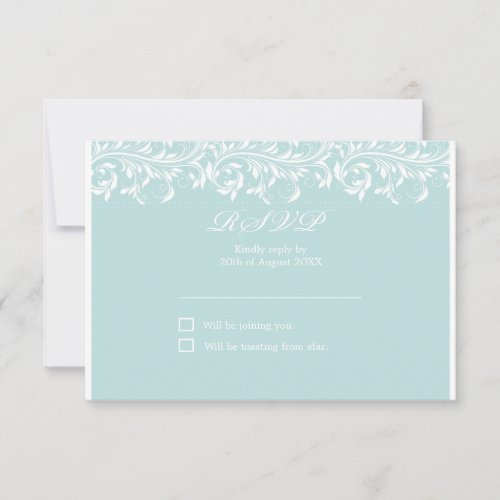 The Sarah Jane light Blue and white wedding RSVP