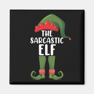 The Sarcastic Elf Family Matching Group Christmas  Magnet
