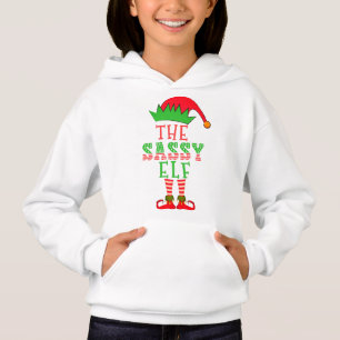 The Sassy Elf Christmas Family Matching Pajama Hoodie