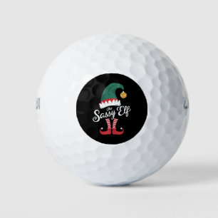 The Sassy Elf Family Matching Funny Christmas Golf Balls