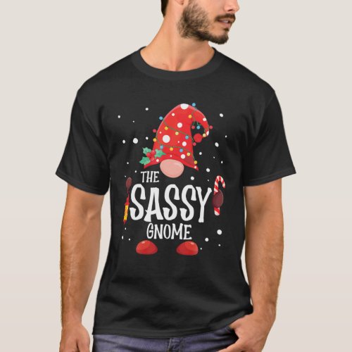 The Sassy Gnome Matching Family Christmas Gnome Pa T_Shirt