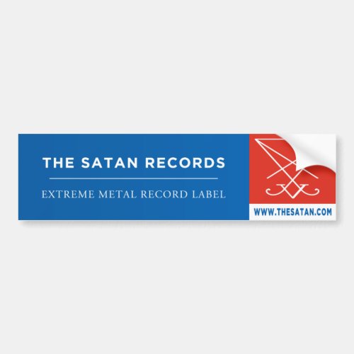 The Satan Records Bumper Sticker 1
