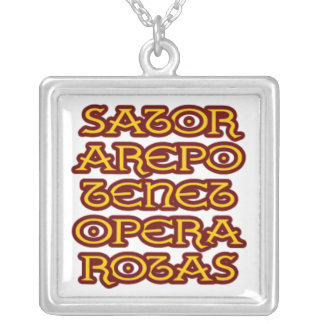 The SATOR Square Silver Plated Necklace