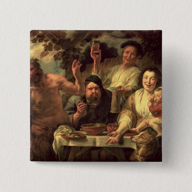 The Satyr and the Peasants Button (Front)