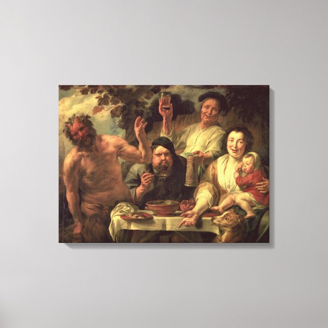 The Satyr and the Peasants Canvas Print (Front)