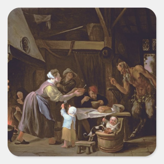 The Satyrs and the Family Square Sticker (Front)