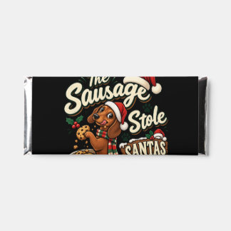 The Sausage Stole Santa's Cookies Dachshund Christ Hershey Bar Favors