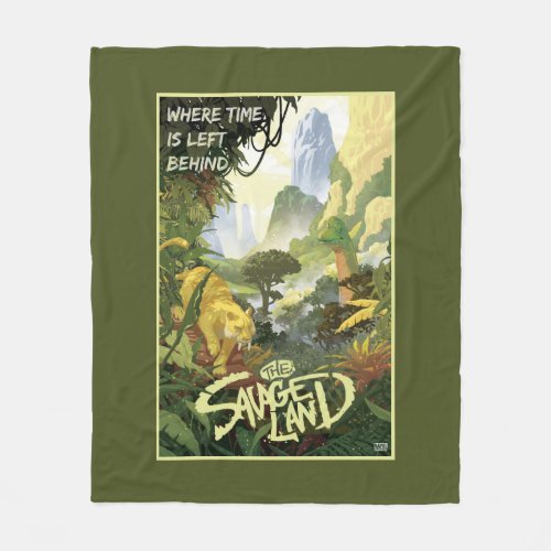 The Savage Land Where Time Is Left Behind Fleece Blanket