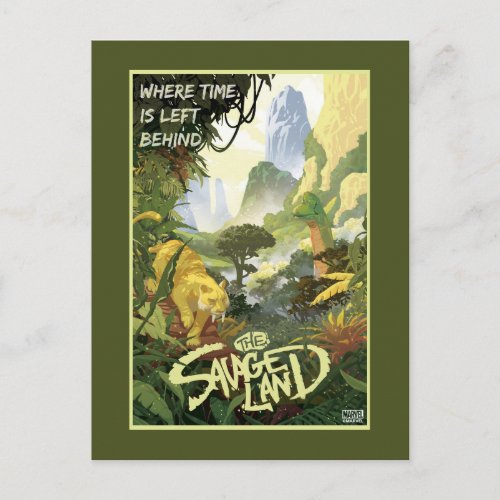 The Savage Land Where Time Is Left Behind Postcard