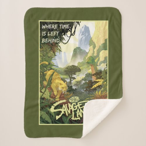 The Savage Land Where Time Is Left Behind Sherpa Blanket