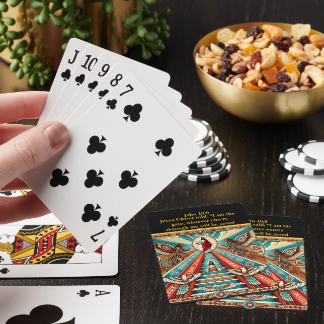The Savior at Heaven’s Door Poker Cards (In Situ)