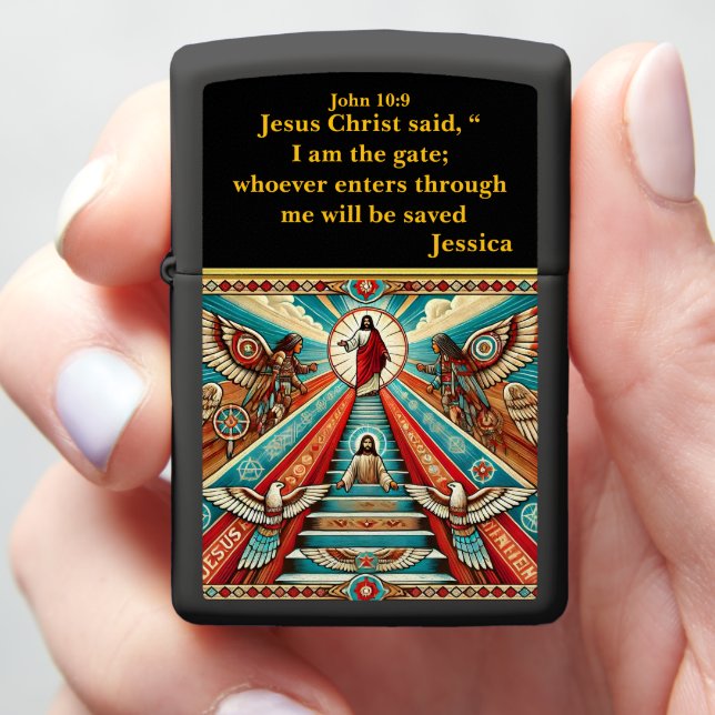 The Savior at Heaven’s Door Zippo Lighter (In Hand)