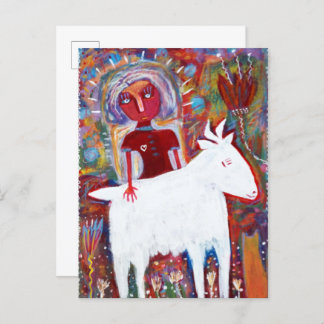 The Savior of Goats Postcard