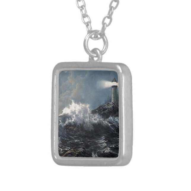 The Savior Silver Plated Necklace (Front Right)