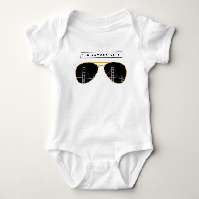 the Savory City - San Francisco baby clothes Bodysuit (Front)