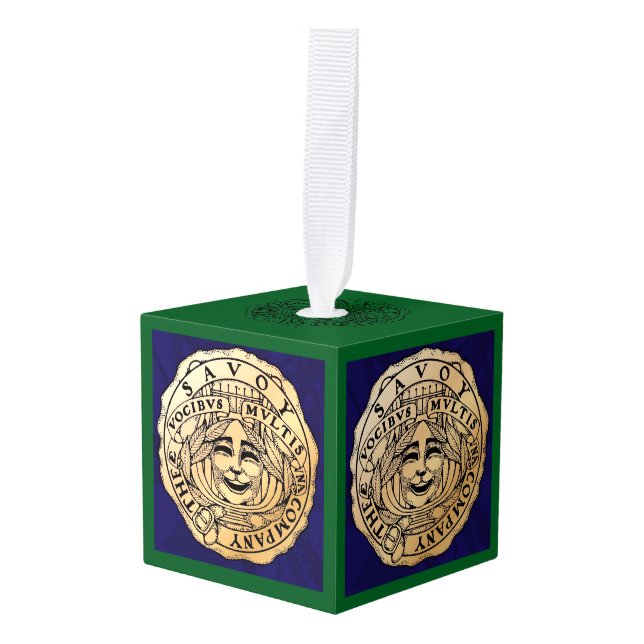 The Savoy Cube Ornament (Front Angled)