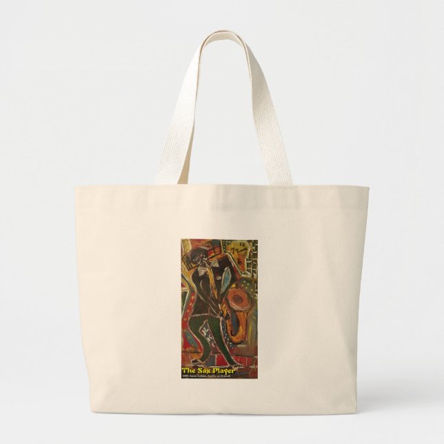 The Sax Player Large Tote Bag (Front)