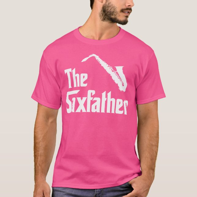 The Saxfather Funny Saxophone Sax Player Jazz Saxo T-Shirt (Front)