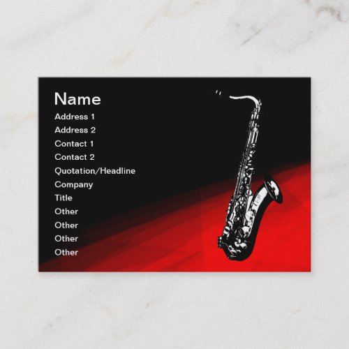The Saxophone Business Card