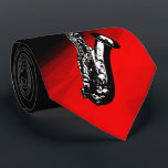 The Saxophone Neck Tie<br><div class="desc">Designer neck wear for your cool saxophonist. (double-sided printing version)</div>