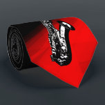 The Saxophone Neck Tie<br><div class="desc">Designer neck wear for your cool saxophonist. (double-sided printing version)</div>
