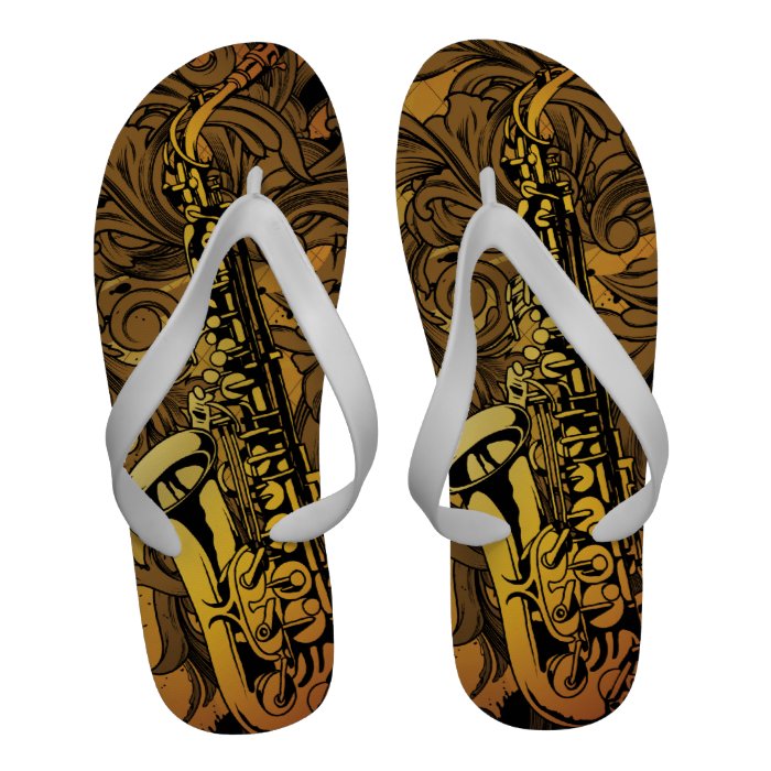 The Saxophone Player Flip Flops