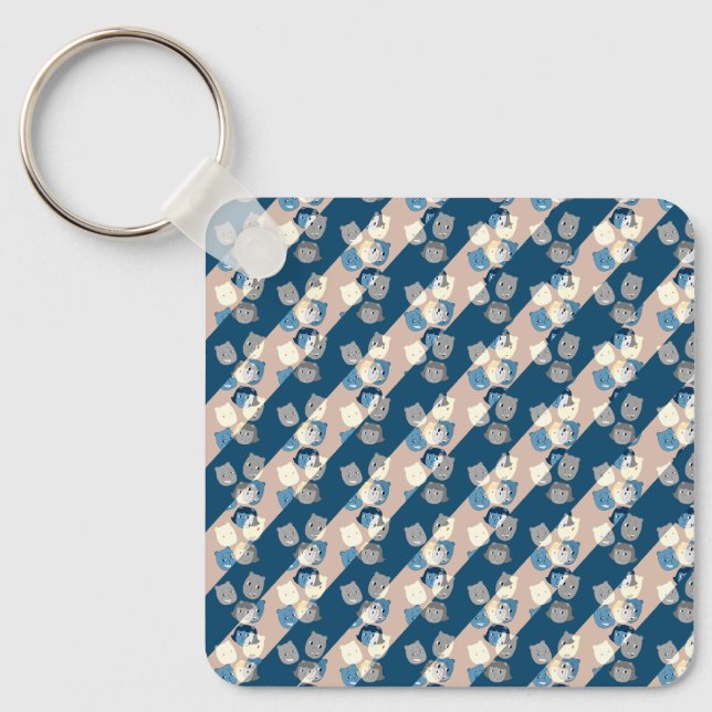 The Sbuirrels Background Pattern Keychain (Front)