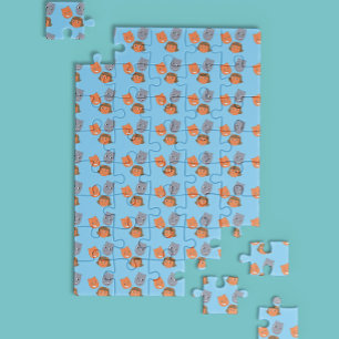 The Sbuirrels Floating Heads Pattern Jigsaw Puzzle