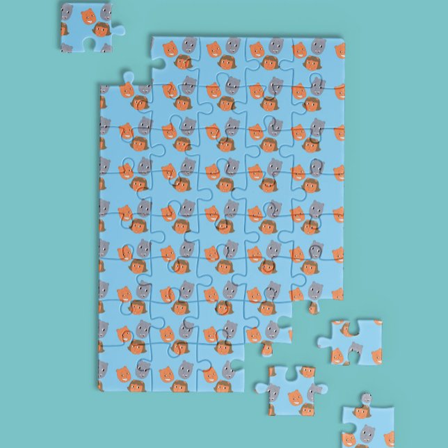 The Sbuirrels Floating Heads Pattern Jigsaw Puzzle (Creator Uploaded)