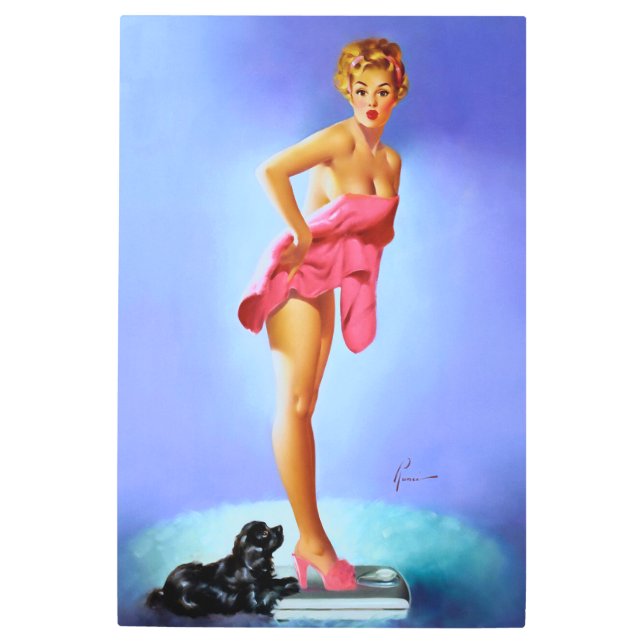 The Scale Doesn't Lie by Edward Runci Metal Print (Front)