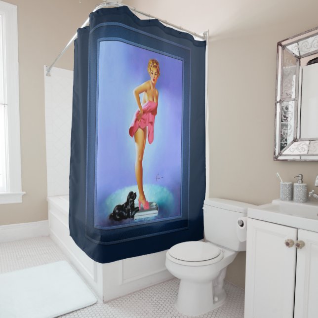 The Scale Doesn't Lie by Edward Runci Shower Curtain (In Situ)
