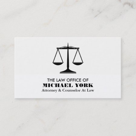 The Scales Of Justice, Legal Professional Business Card