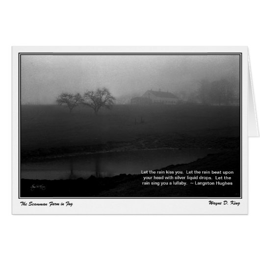The Scamman Farm Shrouded in Fog Cards (Front Horizontal)