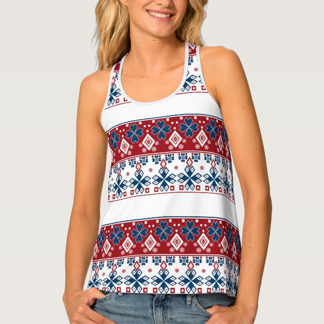 The Scandinavian pattern Tank Top (Front)