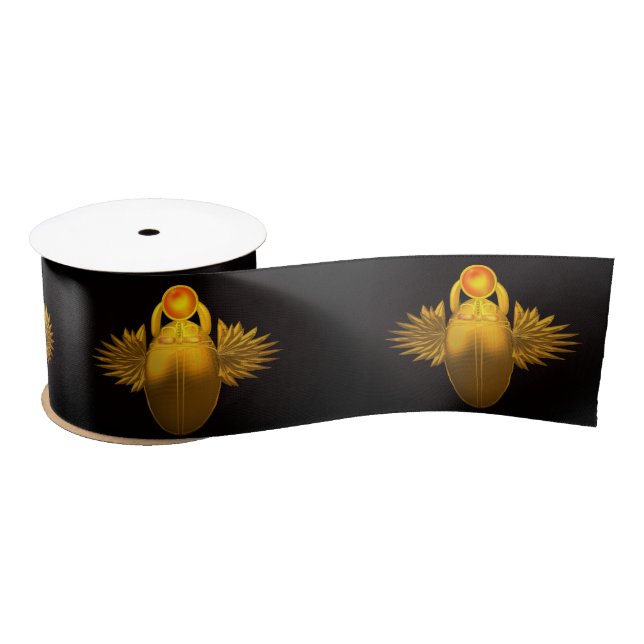 The scarab beetle ,Egyptian symbols Satin Ribbon (Spool)