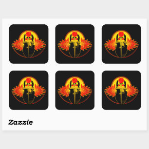 The scarab beetle ,Egyptian symbols Square Sticker