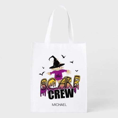 The Scare Crew Purple ID1002 Grocery Bag