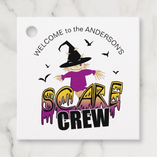The Scare Crew Welcome Purple ID1002 Favor Tags