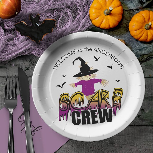 The Scare Crew Welcome Purple ID1002 Paper Plates (Creator Uploaded)