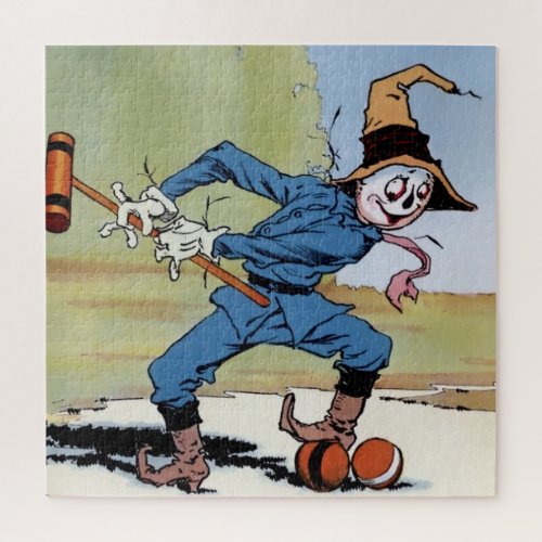 The Scarecrow Plays Croquet by John R Neill Jigsaw Puzzle