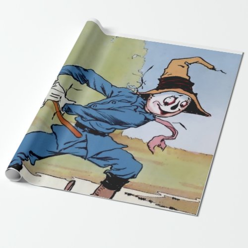 The Scarecrow Plays Croquet by John R Neill Wrapping Paper