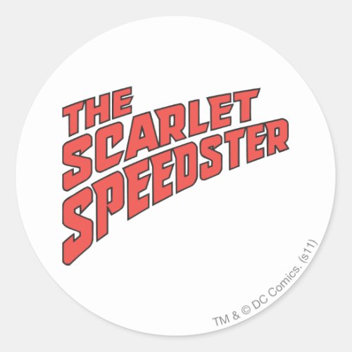 The Scarlet Speedster Logo Classic Round Sticker