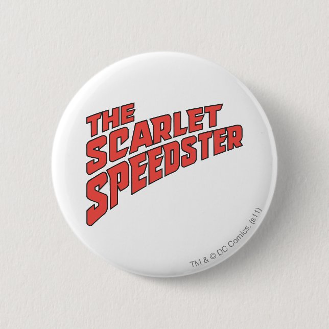 The Scarlet Speedster Logo Pinback Button (Front)