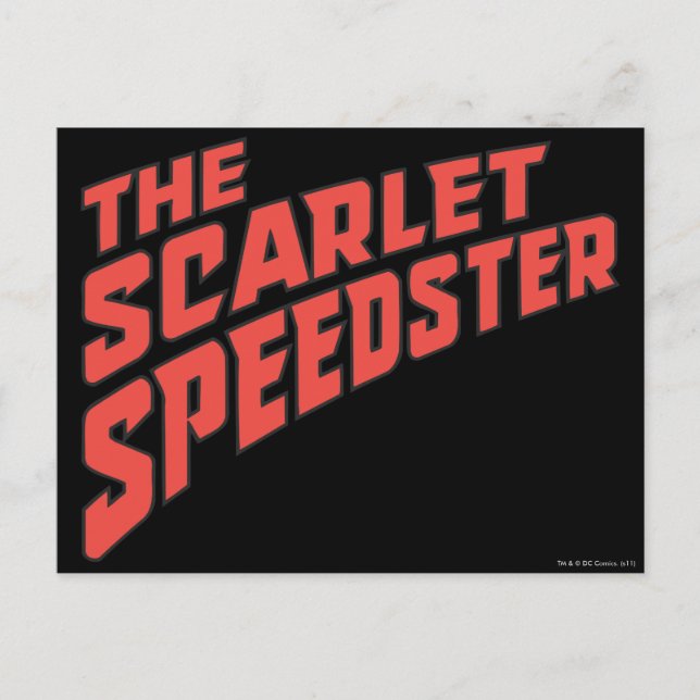 The Scarlet Speedster Logo Postcard (Front)