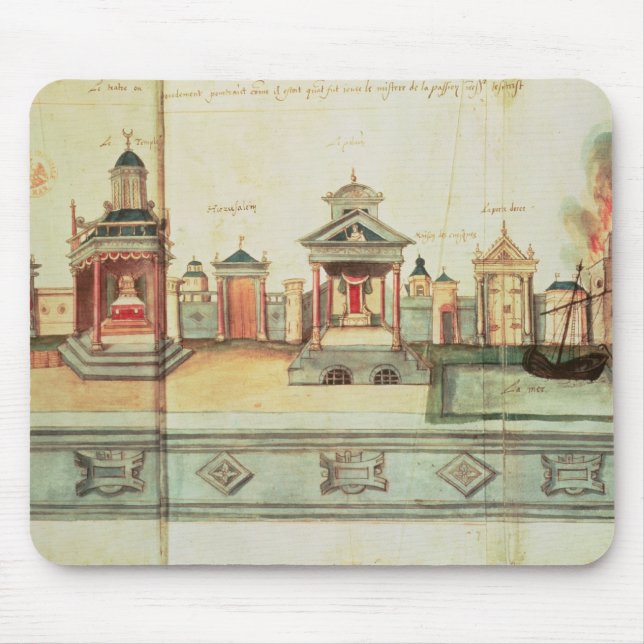 The Scenery for Valenciennes Mystery Play Mouse Pad (Front)