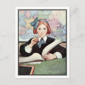 The Scholar By Jessie Willcox Smith Postcard by vintage_illustration at Zazzle