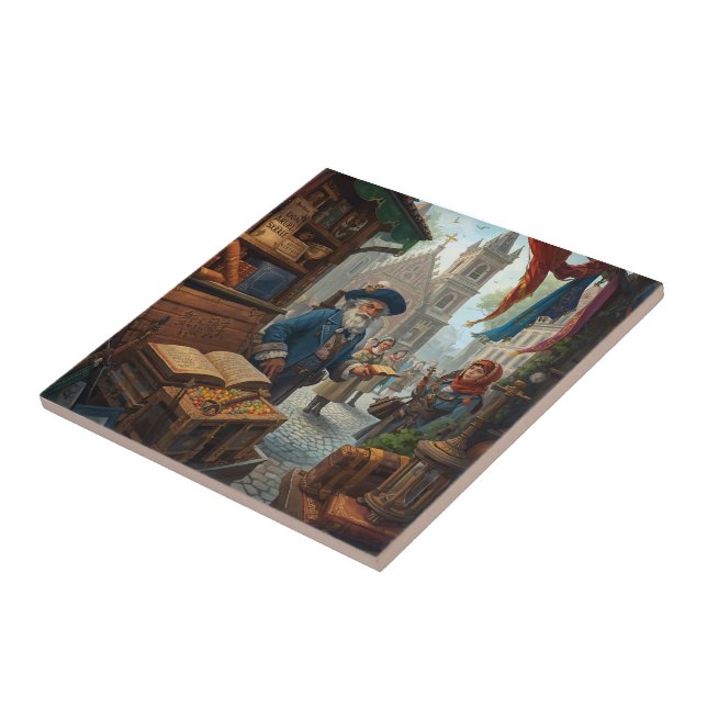 The Scholar’s Market Ceramic Tile (Side)