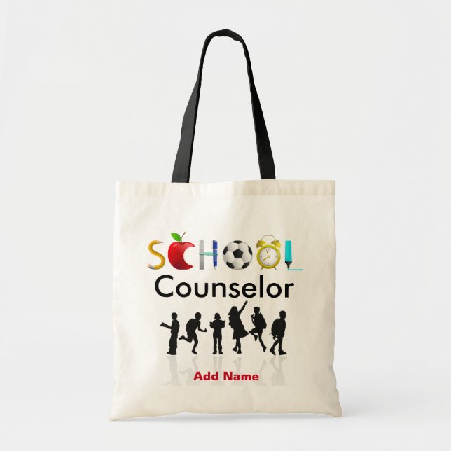 The School Counselor's Custom Tote Bag (Front)