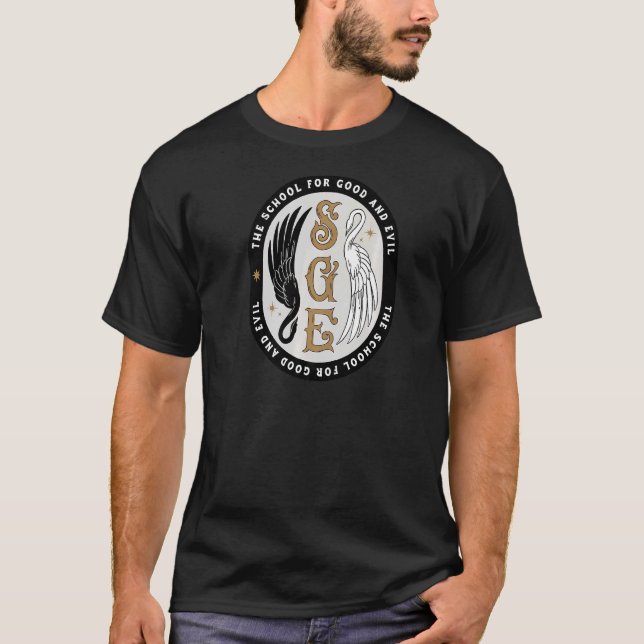 The School for Good and Evil SGE Black & White Gee T-Shirt (Front)