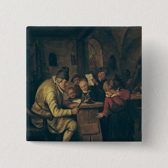 The School Master, 1626-79 Button (Front)